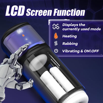 Male Masturbator Sex Toys For Men - Male Sex Toys Rubbing Heating Masturbator For Penis Stimulation. Adult Toys Mens Sex Toy Wtih 6 Rubbing Thrusting & 9 Vibrating & 2 Heating Modes. Pocket Pussy Male