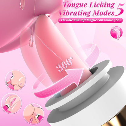 Sucking Vibrator Womens Sex Toys - Upgraded APP Adult Toys. 5 Tongue Licking Vibrators. 8 Auto & 1 Manual Suction Sex Toy. Nipples Anal Clitoral G Spot Vibrator Stimulator for Female Couples Sex Toys