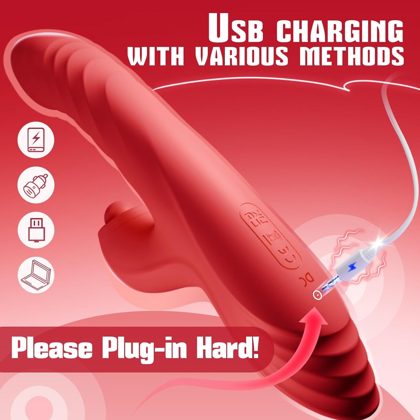 Vibrator Thrusting Dildo for Women Toendi G Spot Vibrator Clitoral Stimulator Sex Toys Dildos Vibrator with 10 Vibration 7 Thrust Mode with Licking. Rabbit Vibrators Adult Sex Toy for Women and Couple