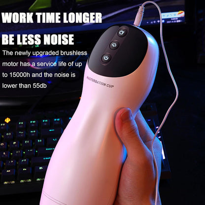 Automatic Male Masturbate Adult Toys Men Male Realistic Stroker with Vibrating & Thrusting Modes Male Vibrating Sucking Pocket Pussy Masturbator Stroking Toy Adult Sex Toys for Men