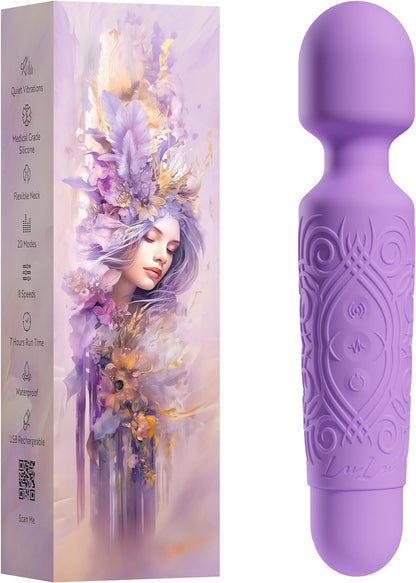 7+ Personal Massager - Cordless. Therapeutic & Rechargeable Mini Stress Relief Silicone - for Foot Back Neck - Upgraded Memory 5 Speeds 20 Patterns