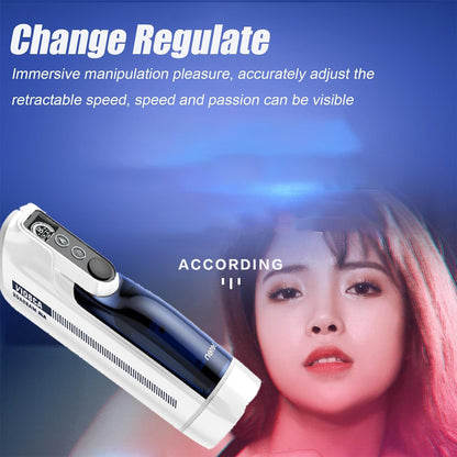 Men Sex Toy Men's Sex Toys Pussy Pump Automatic Male masturbator Male Toy Adult Pussy Stroker Toy with Thrusting & Sucking Vibrating Modes Pussy Penis Suction Pump Sleeve Electric Toys Men Pleasure
