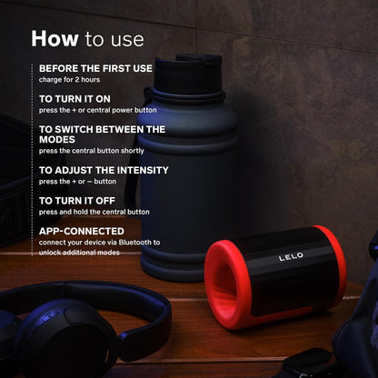 LELO F2S อุปกรณ์ฝึกความทนทานและกระตุ้น 14 รูปแบบ พร้อมแอปและโหมด AI อุปกรณ์ช่วยสำเร็จความใคร่สำหรับผู้ชาย อุปกรณ์สำหรับผู้ชาย ช่วยตัวเองแบบไม่ต้องใช้มือ ปั๊มเพิ่มขนาดเครื่องนวดสั่นของเล่นสำหรับผู้ใหญ่ สีแดง