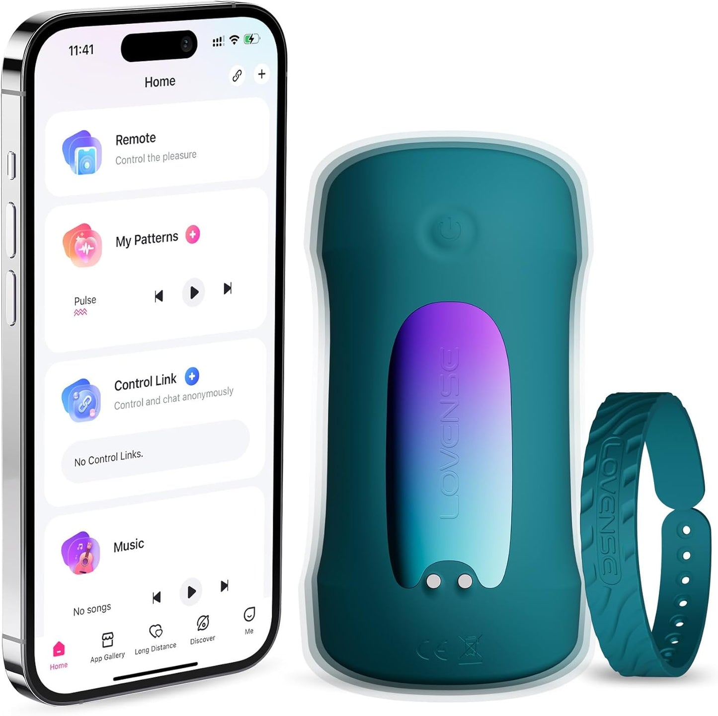 LOVENSE Gush 2 Automatic Male Masturbator Stroker. Vibrating & Oscillating Adult Sex Toys & Games with Endurance Training App Remote Control Penis Vibrator Massager Cock Ring. with Adjustable Buckles