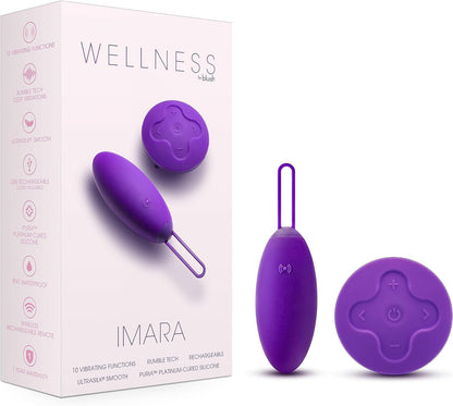 Blush Wellness Dual Sense - Innovative Touch Sensitive Ultra Soft Silicone Massage Wand - Target Sore Muscles- 10 Powerful Rumbly Vibration Functions On Both Ends of Massager - IPX7 Waterproof