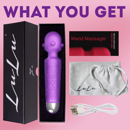 7+ Personal Massager - Cordless. Therapeutic & Rechargeable Mini Stress Relief Silicone - for Foot Back Neck - Upgraded Memory 5 Speeds 20 Patterns