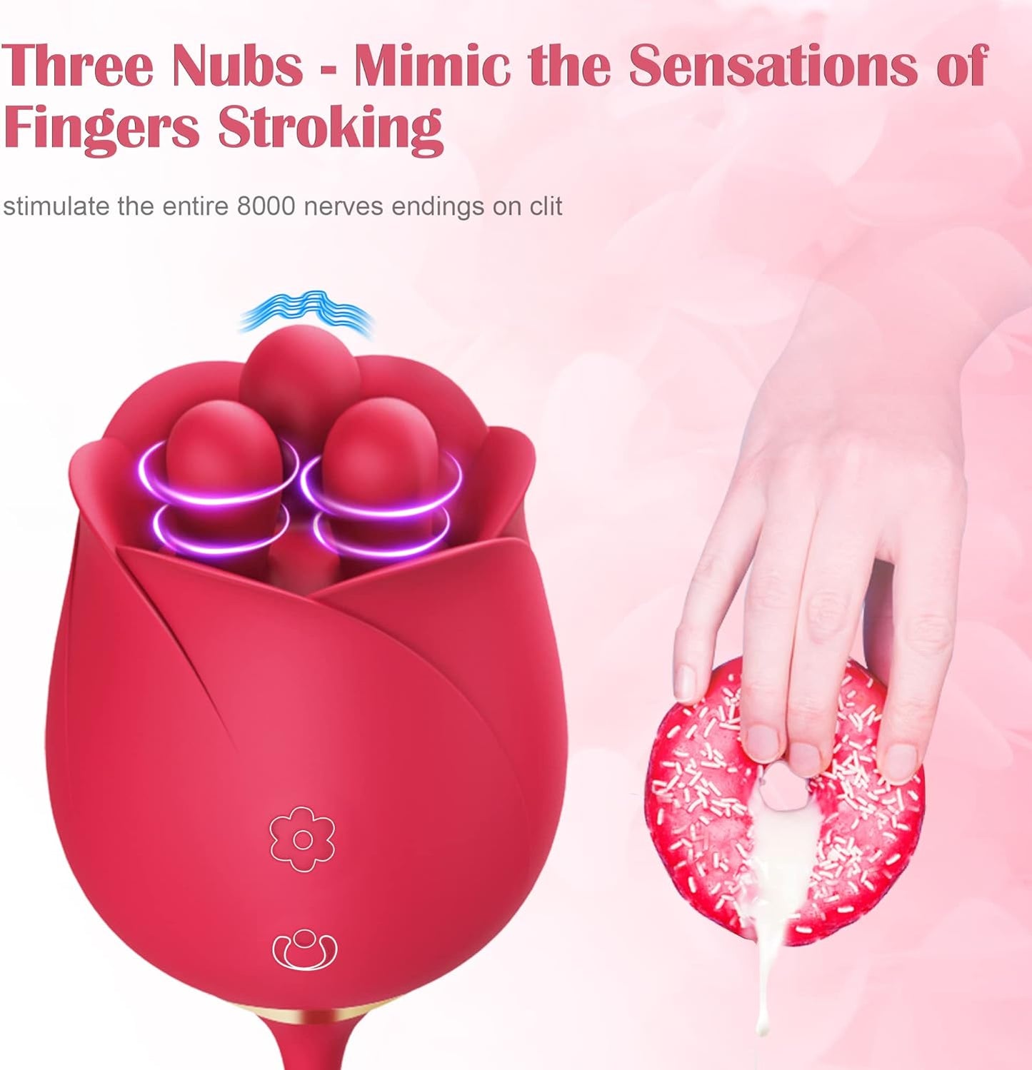 Sex Toys Rose Dildo Vibrator - Rose Sex Toy Thrusting Dildos. Fondling Vibrators Adult Toys. Female Vibrator Clitoris Stimulator. Couples Sexual Pleasure Stimulation Device. Consoladores Vibradores