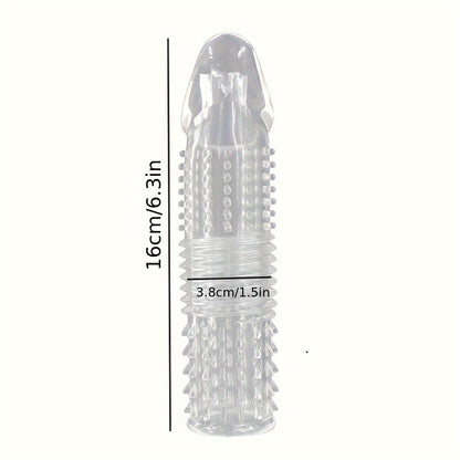 Men's Crystal Adult Sex Toy Penis Cover Sleeve Penis Extender Reusable Delay Ejaculation Add More Fun And Excitement For Men Women Couples