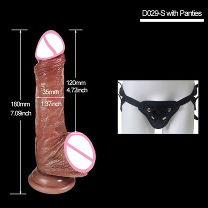 8.5นิ้วสมจริง Penis สำหรับผู้หญิงเลื่อน Foreskin Dildo ดูดถ้วย Dildos หญิง Masturbator Big Dick ผู้ใหญ่ Anal เซ็กซ์ทอย Shop
