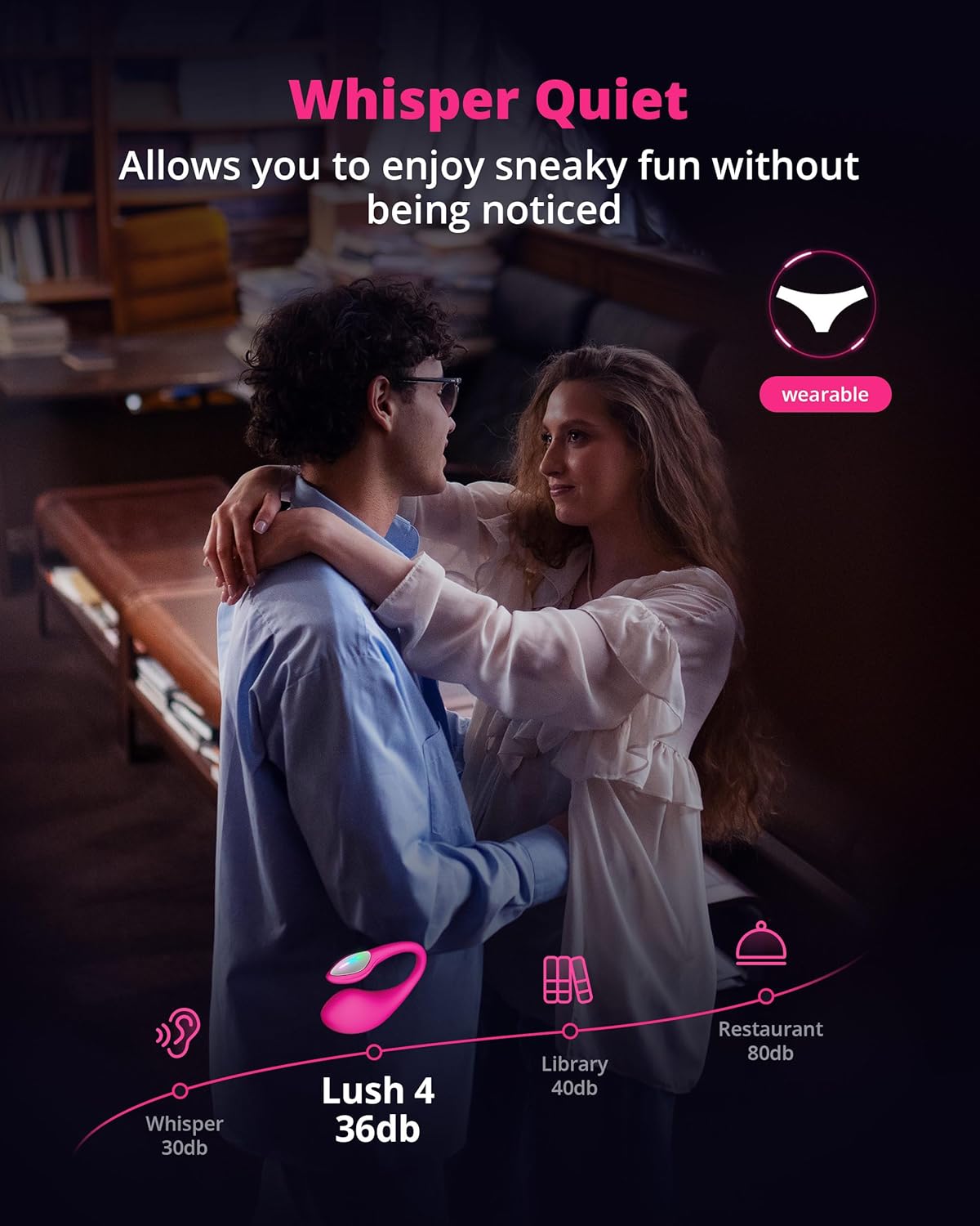 LOVENSE Lush 4 เครื่องกระตุ้น G-spot แบบสวมใส่ ควบคุมด้วยรีโมท ของเล่นผู้ใหญ่ระยะไกล
