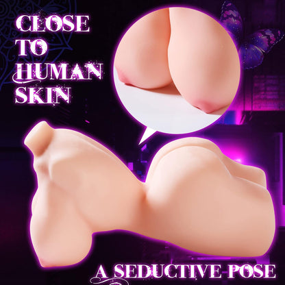 1.9 LB 3 in 1 Sex Dolls Torso Pocket Pussy Ass for Men Sexdoll with Big Boobs Male Masturbator Realistic Vagina Adult Sex Toys for Lesbian Orgasm