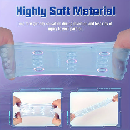 อุปกรณ์ทางเพศสำหรับผู้ชาย 6 ชิ้น ห่วงรัดองคชาตพร้อมผิวสัมผัส 6 แบบ ใช้ซ้ำได้ ของเล่นทางเพศสำหรับผู้ชาย ห่วงรัดอวัยวะเพศ ปลอกอวัยวะเพศสำหรับเพิ่มสมรรถภาพการแข็งตัวของอวัยวะเพศ ห่วงรัดอวัยวะเพศเพื่อยืดระยะเวลา อุปกรณ์ทางเพศสำหรับผู้ใหญ่สำหรับผู้ชายและคู่รัก