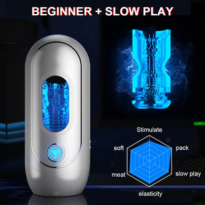 APP Automatic Control Male Masturbator Cup Blowjob Sex Toys Vagina Masturbation Vibrating Pussy Exerciser Cock Delay Ejaculation