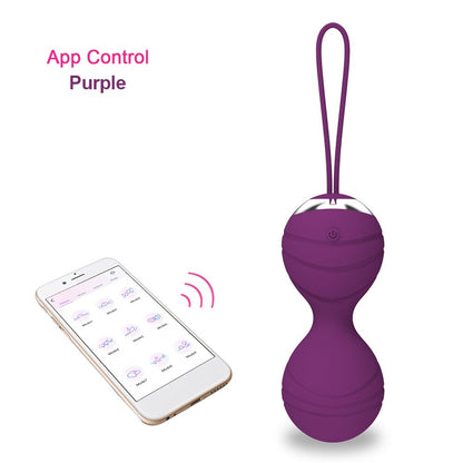 APP Remote Control Drawstring Vibrating Egg Striped Vibration Shrinking Ball Masturbation Massager Vibrator Sex Toys for Women