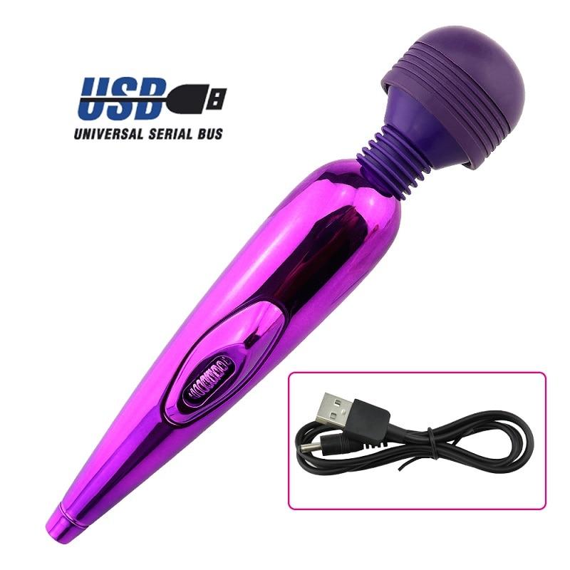 AV Vibrator Rechargeable Magic Wand เครื่องนวดคลิทอริสแบบชาร์จไฟได้ เครื่องกระตุ้นจุดซ่อนเร้นสำหรับผู้หญิง ของเล่นทางเพศสำหรับผู้ใหญ่สำหรับผู้หญิง