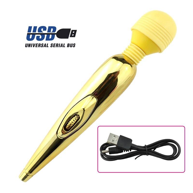 AV Vibrator Rechargeable Magic Wand เครื่องนวดคลิทอริสแบบชาร์จไฟได้ เครื่องกระตุ้นจุดซ่อนเร้นสำหรับผู้หญิง ของเล่นทางเพศสำหรับผู้ใหญ่สำหรับผู้หญิง