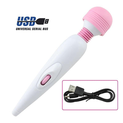 AV Vibrator Rechargeable Magic Wand เครื่องนวดคลิทอริสแบบชาร์จไฟได้ เครื่องกระตุ้นจุดซ่อนเร้นสำหรับผู้หญิง ของเล่นทางเพศสำหรับผู้ใหญ่สำหรับผู้หญิง