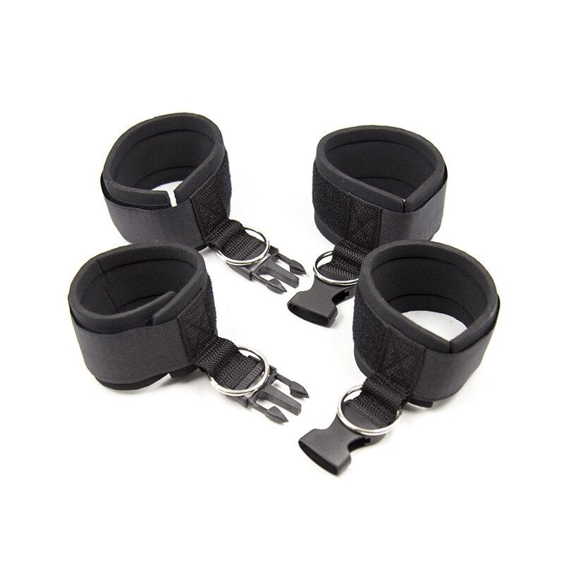Adult Games Slave Sex Toys for Woman BDSM Bondage Restraints Adjustable Handcuffs Ankle Nylon Straps Fetish Couples Sex Products