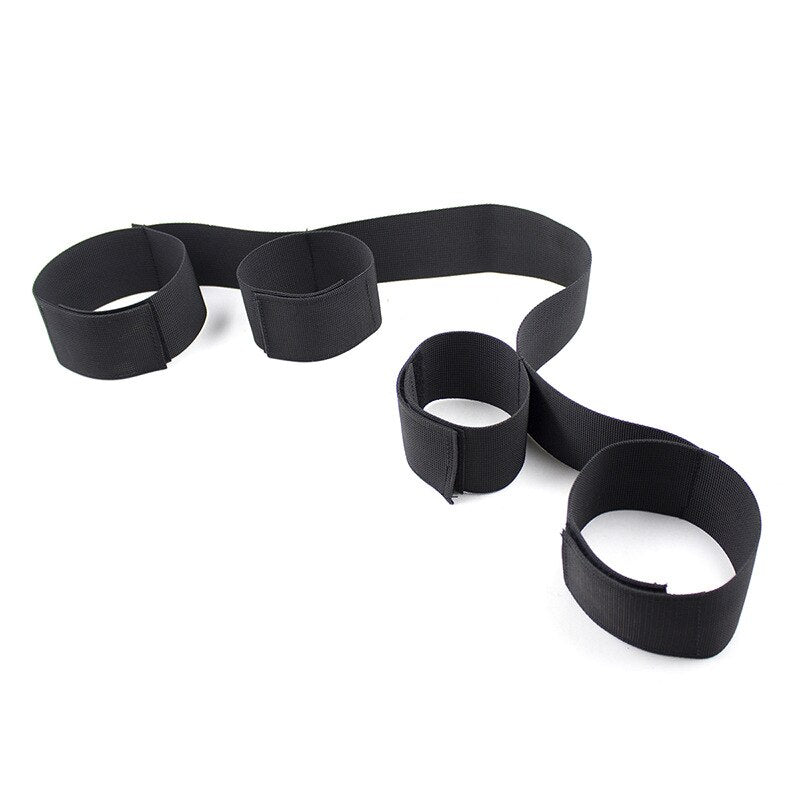 Adult Games Slave Sex Toys for Woman BDSM Bondage Restraints Adjustable Handcuffs Ankle Nylon Straps Fetish Couples Sex Products
