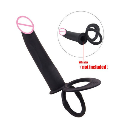 อุปกรณ์ช่วยทางเพศสุดเซ็กซี่สำหรับผู้ใหญ่ สำหรับผู้หญิง คู่รัก BDSM จุกเสียบก้นทางทวารหนัก ปลอกหุ้มองคชาตสองชั้นแบบรัด อุปกรณ์สั่น G-Spot ของเล่นอีโรติก