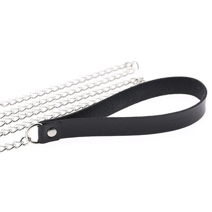 Adults Sexy Toy Erotic Faux Leather BDSM Choker Rivet Neck Collar Traction Rope Bondage Restraint Sex Toys for Couple Game