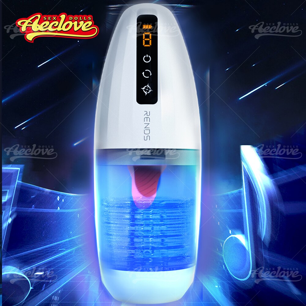 Aeclove อัตโนมัติ Vibrators สำหรับชาย Masturbation พ็อกเก็ตช่องคลอดของเล่นสำหรับชายเกย์ที่มีประสิทธิภาพญี่ปุ่นดูดลิ้น Masturbator