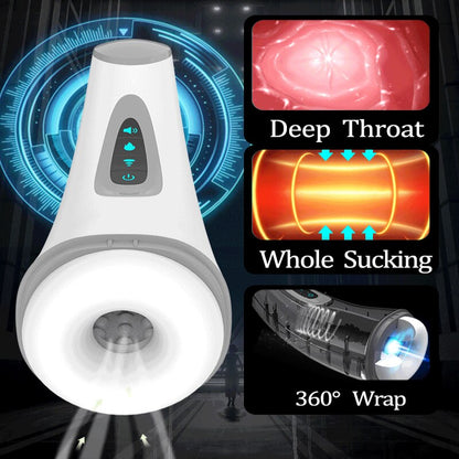 Air-heating Masturbator สำหรับผู้ชาย, อุปกรณ์สำเร็จความใคร่อัตโนมัติด้วยระบบสุญญากาศ, ของเล่นเซ็กส์กระตุ้นอารมณ์, ออรัลคัพสำหรับอมควย, ถ้วยสำเร็จความใคร่สำหรับผู้ชาย, อุปกรณ์ช่วยตัวเองสำหรับผู้หญิงสำหรับผู้ชาย