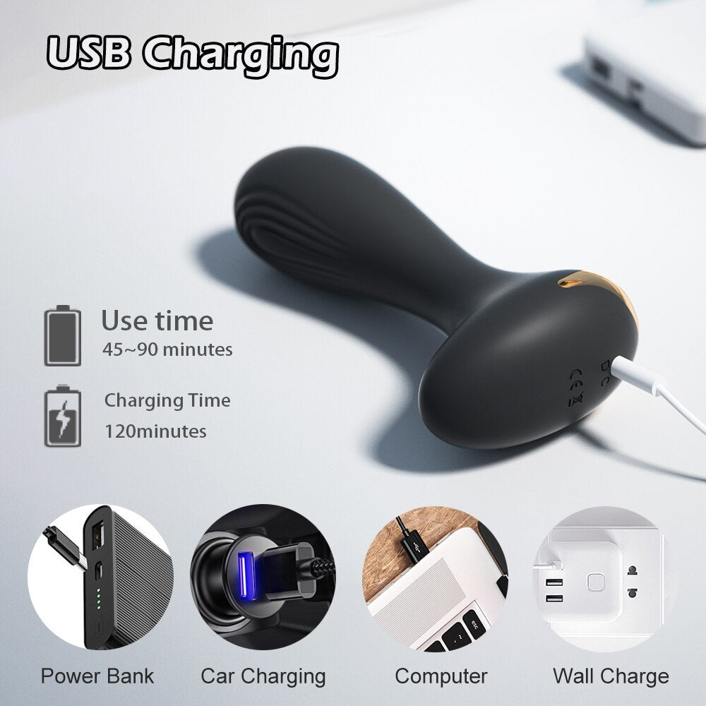 Anal Plug Vibrator หญิงเร้าอารมณ์ Butt Plug สำหรับผู้หญิงชายหญิง Buttplug ซิลิโคนเซ็กซ์ทอยสำหรับ Man หรือเกย์