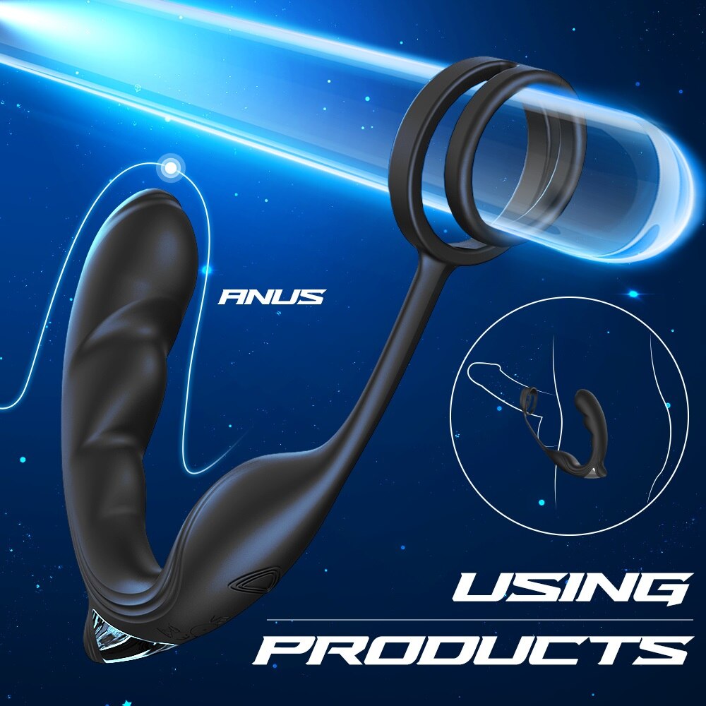 นวดต่อมลูกหมาก, Anal Plug Vibrator, ของเล่นทางเพศสำหรับผู้ชาย, รีโมท Butt Plug, ชะลอการหลั่ง, แหวนรัดองคชาต, ผู้ช่วยสำเร็จความใคร่ชาย, ของเล่นทางเพศสำหรับผู้ใหญ่