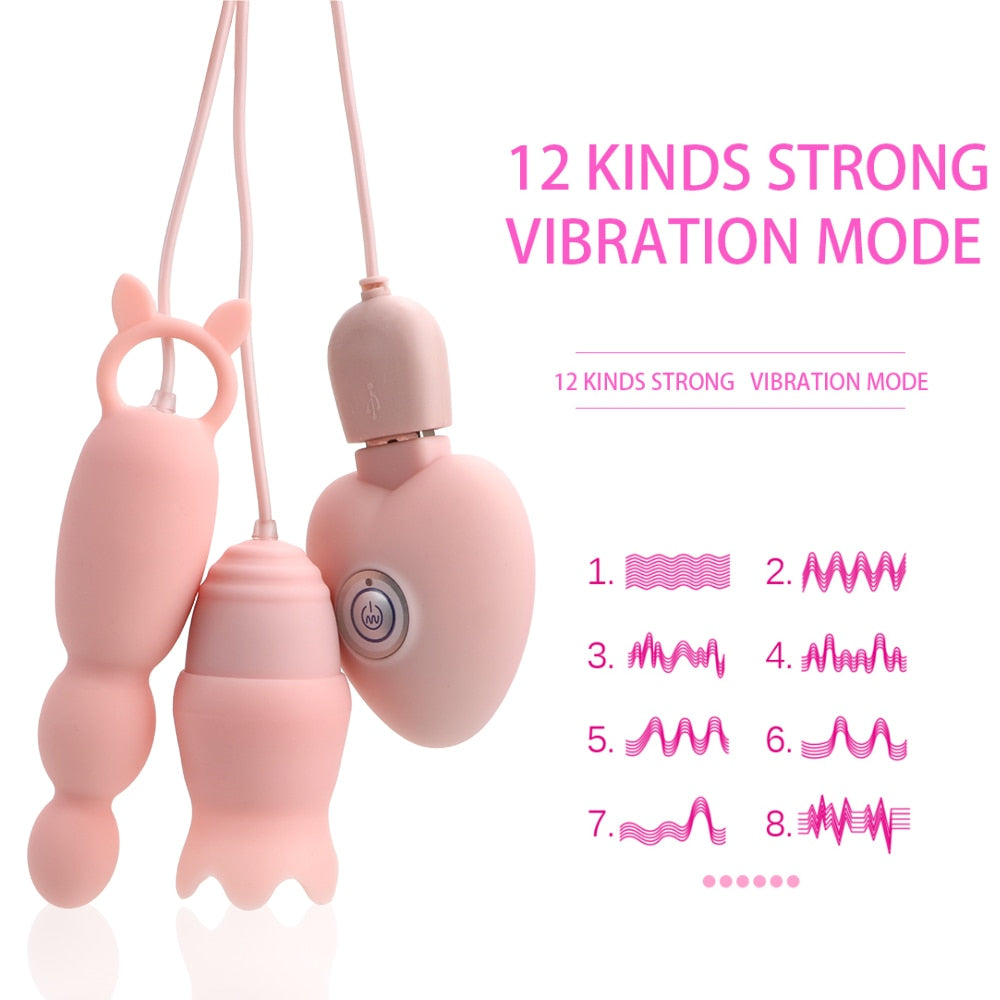 ของเล่นทางเพศสำหรับผู้หญิง จุกเสียบก้นไวเบรเตอร์ ไวเบรเตอร์ลิ้น กระตุ้นจุดเสียว หัวนมดูด พลังงาน USB นวดจุด G ไข่สั่น
