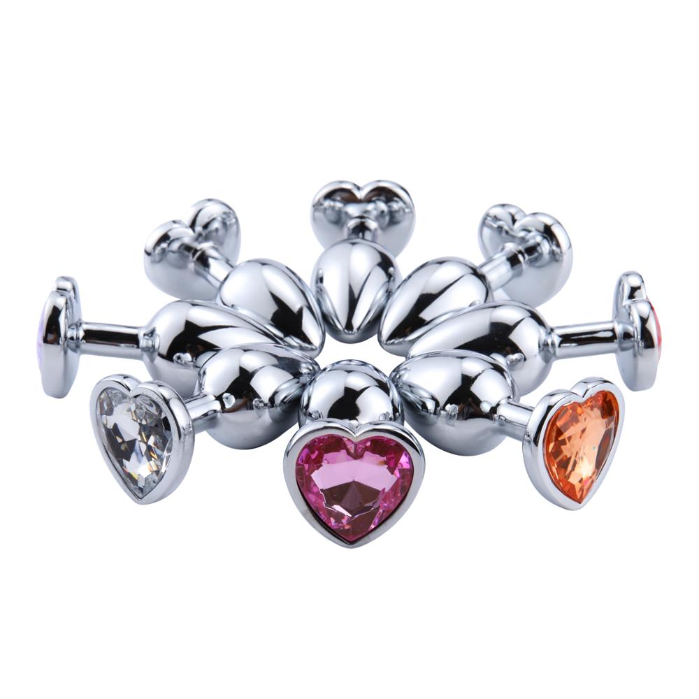 Anal Toys Heart-shaped Metal for Women Adult Sex Products Men Butt Plug Stainles Steel Anal Plugs Sex Vibrators Anal Dildo Toys