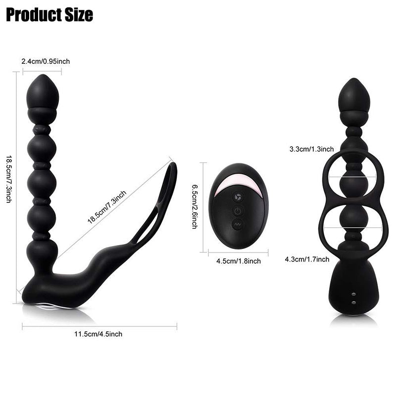 BODYPRO Male Prostate Massage Vibrator Penis  Vibrator Ring  Anal Plug Stimulator Butt Plug Delay Ejaculation Ring Toy for Men