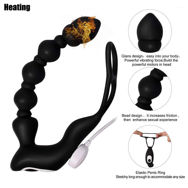 BODYPRO Male Prostate Massage Vibrator Penis  Vibrator Ring  Anal Plug Stimulator Butt Plug Delay Ejaculation Ring Toy for Men