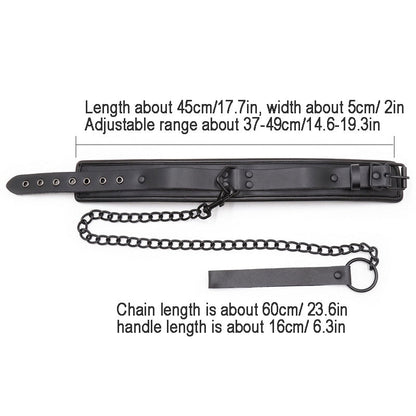 Bdsm Bondage Collar Genuine Leather and Iron Chain Link Metal Hole Slave Collars for Women Sex Toys for Couples Sex Restraints