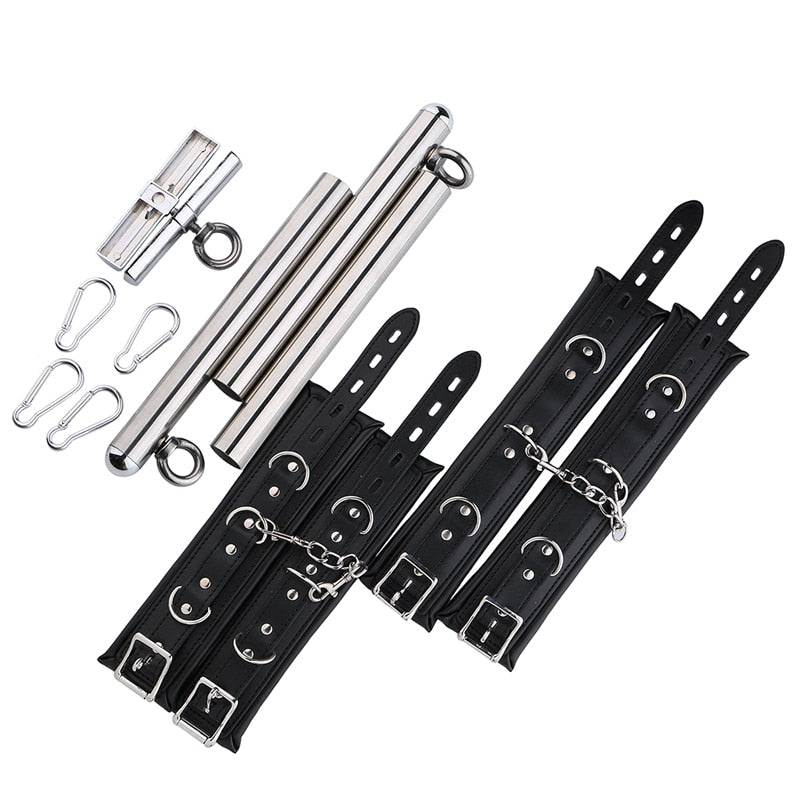 Bdsm Bondage Removable Stainless Steel Spreader Bar Sex Slave Hand Cuffs Ankle Cuff Open Leg Restraint SM Cosplay Couple Sex Toy