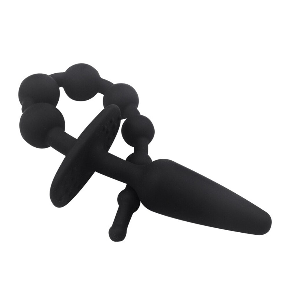 คู่หัวลูกปัดขนาดเล็ก Butt ปลั๊กซิลิโคนคู่มือ Butt Plug Dildo เซ็กซ์ทอย Anal ดึงลูกปัดผู้หญิง // คู่/เลสเบี้ยนผู้ใหญ่ของเล่น