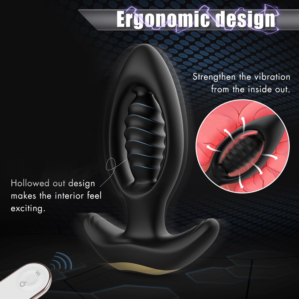 การสั่นสะเทือน Butt ปลั๊ก Dildo Vibrator นวดไร้สายรีโมทคอนโทรล Anal Plug G-Spot กระตุ้นของเล่นเพศสำหรับ Man/ผู้หญิง