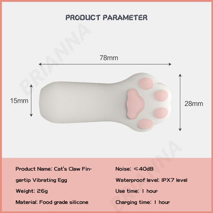 Cat Claw ปลายนิ้ว Vibrator ซิลิโคนแบบพกพาการ์ตูนเตียง Vibrator G Spot Clitoris Stimulator เพศผู้ใหญ่ของเล่นสำหรับผู้หญิง