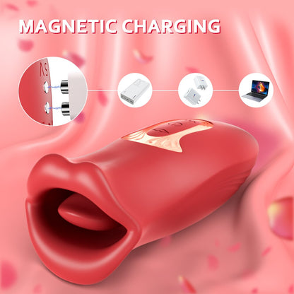 Clit ลิ้นเลีย Vibrator หญิงเซ็กซ์ทอยสำหรับผู้หญิงปากกัด Oral Clitoris Stimulator ดูดหัวนมการสำเร็จความใคร่อุปกรณ์ช่วยตัวเองสำหรับผู้หญิง