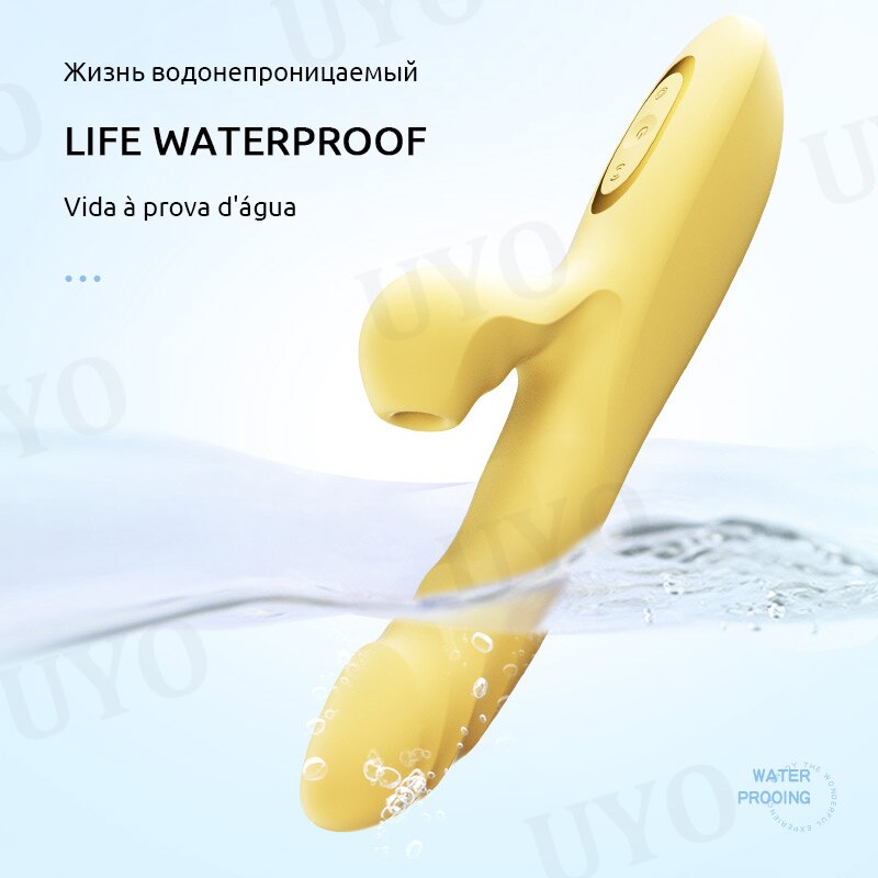 หญิง Clitoral Vibrator เซ็กซ์ทอย Clitoris ดูดกระตุ้น Vibrator G-Spot Climax Thrust การสั่นสะเทือน Clit Sucker เซ็กซ์ทอย UYO