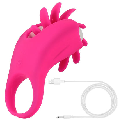 แหวนอวัยวะเพศชาย Cock Vibrator สำหรับคู่ผู้หญิงเลีย Vibrating ช่องคลอด Clit Stimulator G จุด Orgasm ล็อคชาย Cockring สำหรับผู้ชายของเล่น