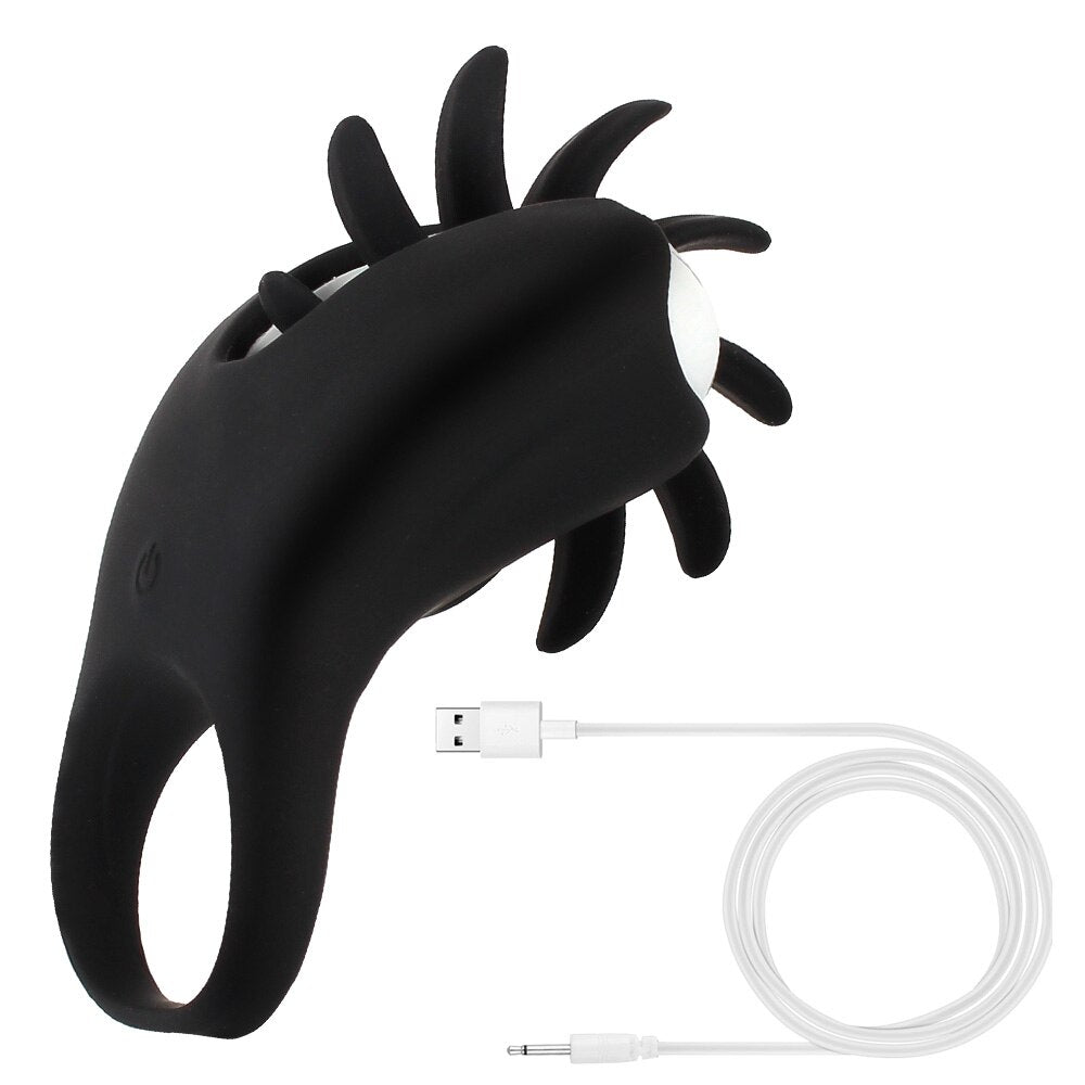 Penis Ring Cock Vibrator สำหรับคู่รัก ผู้หญิงเลีย ช่องคลอดสั่น Clit Stimulator G Spot Orgasm ล็อคชาย Cockring สำหรับผู้ชาย ของเล่น