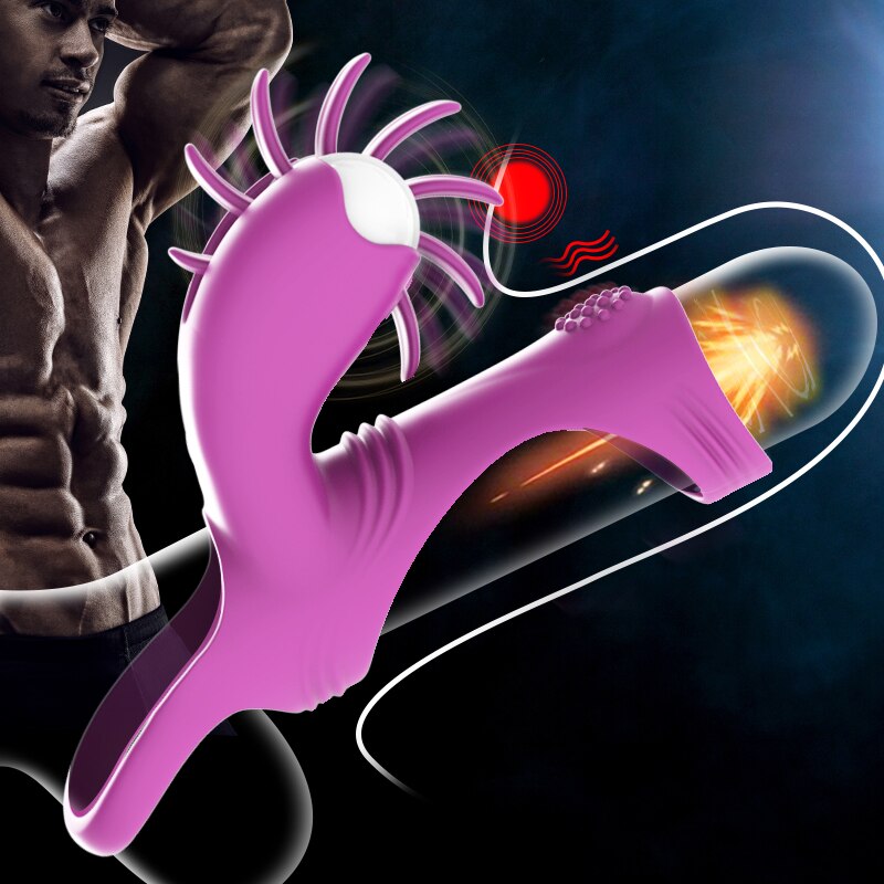 Penis Ring Cock Vibrator สำหรับคู่รัก ผู้หญิงเลีย ช่องคลอดสั่น Clit Stimulator G Spot Orgasm ล็อคชาย Cockring สำหรับผู้ชาย ของเล่น
