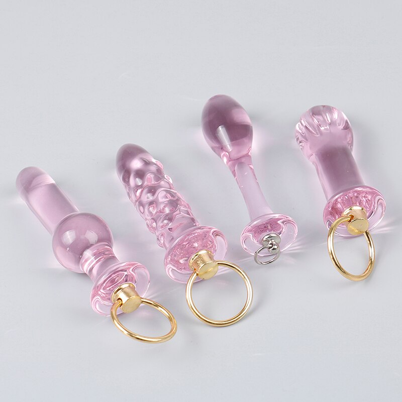 Crystal Glass Butt Plug Anal Sex Toys Anal Plug Glass Dildo Prostata Massager Anal Beads Butt Plug Sex Toys Women Men Gay