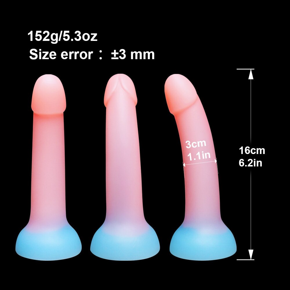 Large Luminous Dildo Anal Sex Toys Butt Plug For Women Couples Silicone Glow Penis Suction Cup Adult Erotic Products