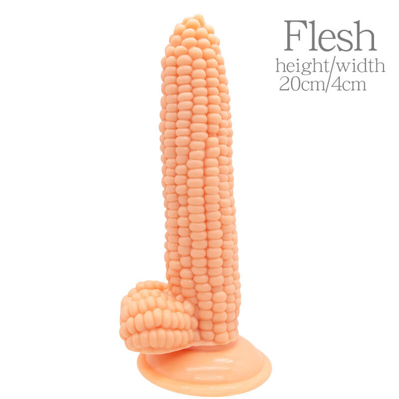 ข้าวโพดซิลิโคนจริง Dildo Anal ปลั๊กดูดถ้วยผัก Dildo เพศของเล่นสำหรับผู้หญิงช่องคลอดนวด G-Spot masturbator ดี
