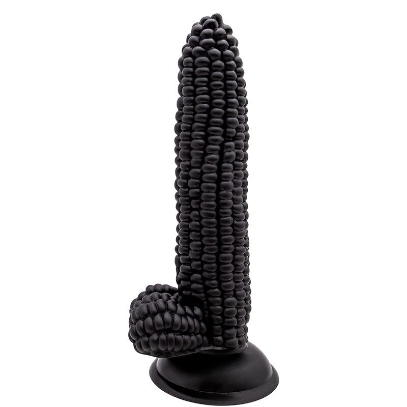 ข้าวโพดซิลิโคนจริง Dildo Anal ปลั๊กดูดถ้วยผัก Dildo เพศของเล่นสำหรับผู้หญิงช่องคลอดนวด G-Spot masturbator ดี