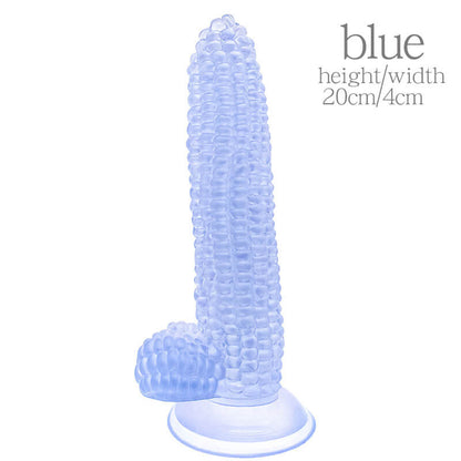 ข้าวโพดซิลิโคนจริง Dildo Anal ปลั๊กดูดถ้วยผัก Dildo เพศของเล่นสำหรับผู้หญิงช่องคลอดนวด G-Spot masturbator ดี