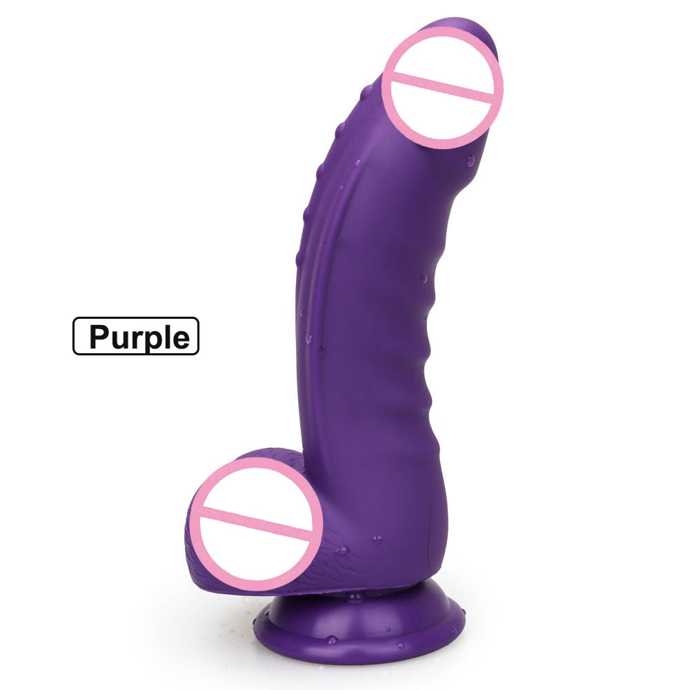 Red Dildo Anal Sex Toys Masturbator For Gay Women Liquid Dildos Silicone Suction Cup Butt Plug Anus Sex Toy Vagina Stimulator