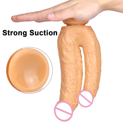 ดูดถ้วยคู่ Dildo Femme Sexshop Buttplug เลสเบี้ยน Jouet Sexuel สำหรับผู้ใหญ่ Sextoy อวัยวะเพศชายเกย์พระเจ้า Gode เร้าอารมณ์ Dick Anal Consolador